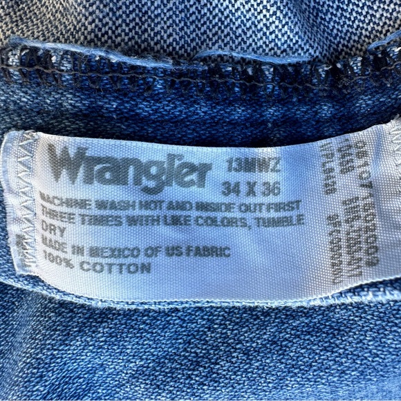 Wrangler 13MWZ Distressed Vintage Jeans 34 x 36 - Picture 5 of 5